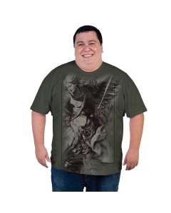 Camiseta Plus Size São Miguel Arcanjo - Verde Militar