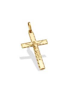 Pingente Crucifixo com Cristo Ouro 18k 30mm
