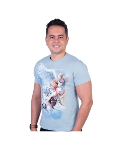 Camiseta Slim São Miguel Arcanjo - Azul