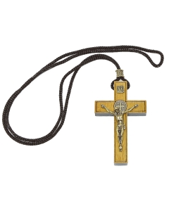 Cordão Crucifixo Madeira