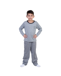Pijama Masculino Infantil Manga Longa Nossa Senhora de Fátima