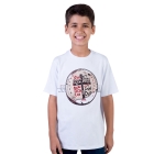 Camiseta Juvenil Medalha das Duas Cruzes - Branca