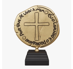 Sacramental Medalha das Duas Cruzes - Ouro Velho