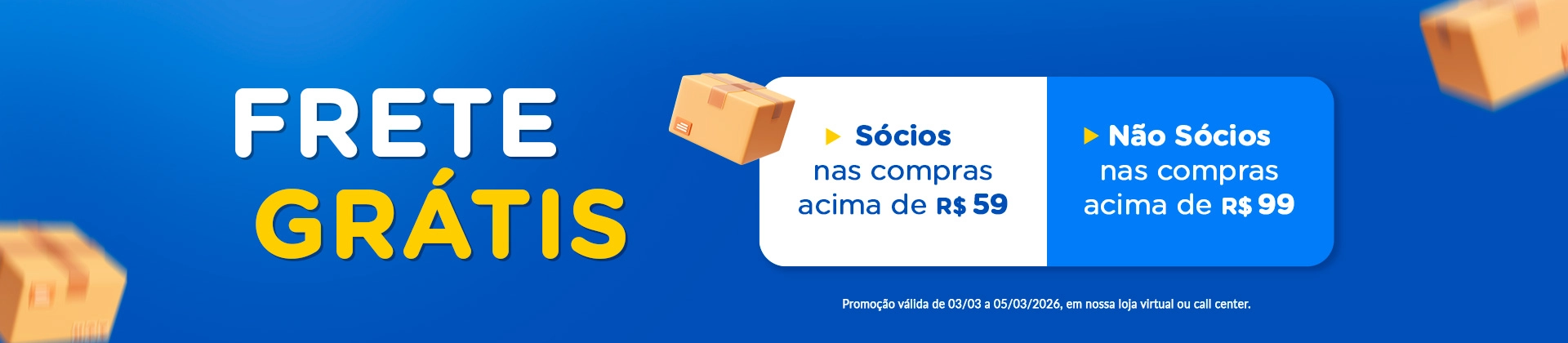 Banner principal frete grátis - desconto em toda a loja Banner principal frete grátis - desconto em toda a loja