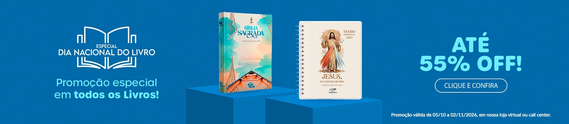Banner principal Especial Dia Nacional do Livro