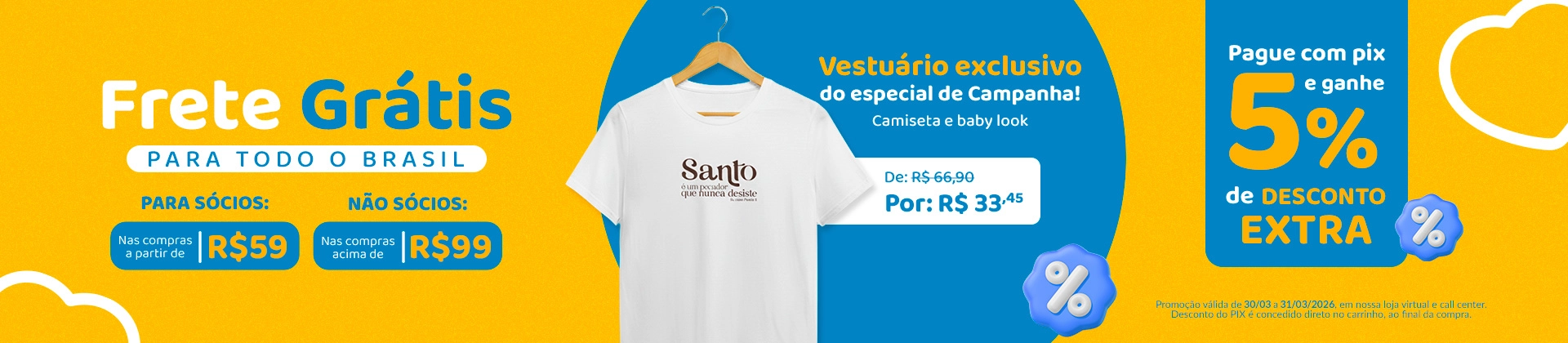 Banner principal especial de campanha frete Banner principal especial de campanha frete