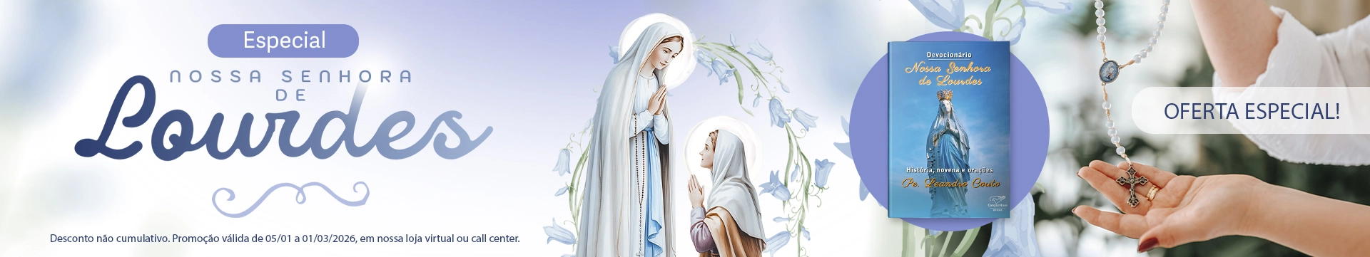 Banner principal especial nossa senhora de lourdes