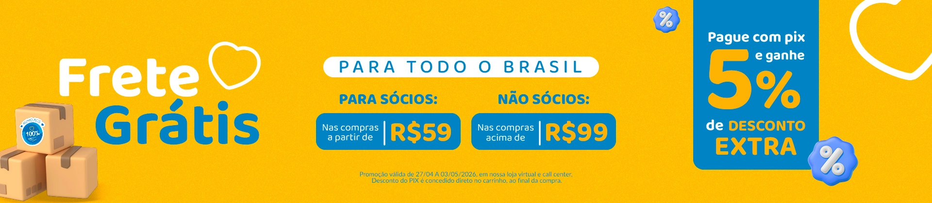 Banner principal frete - especial de campanha