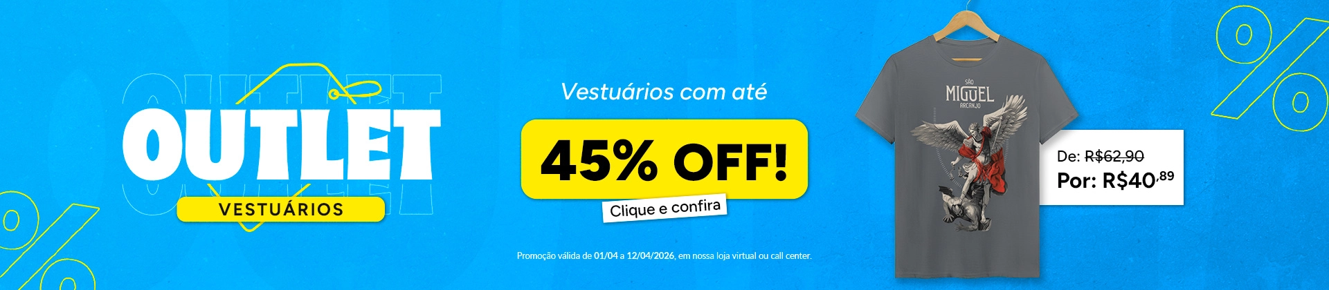 Banner principal outlet vestuários