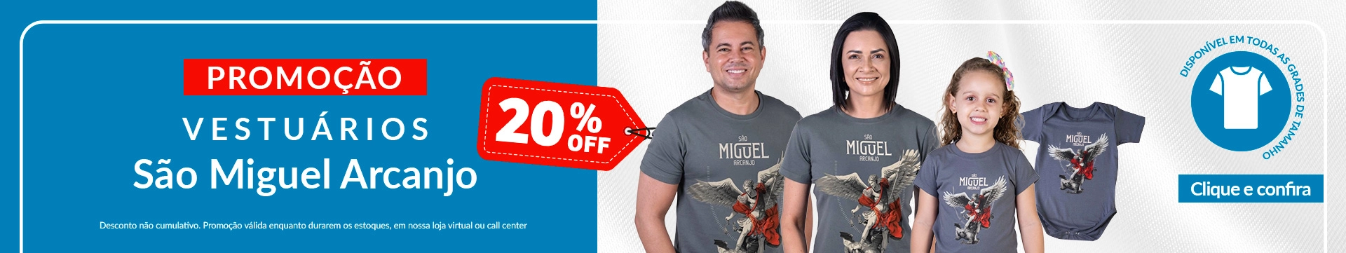 Banner principal vestuário são miguel