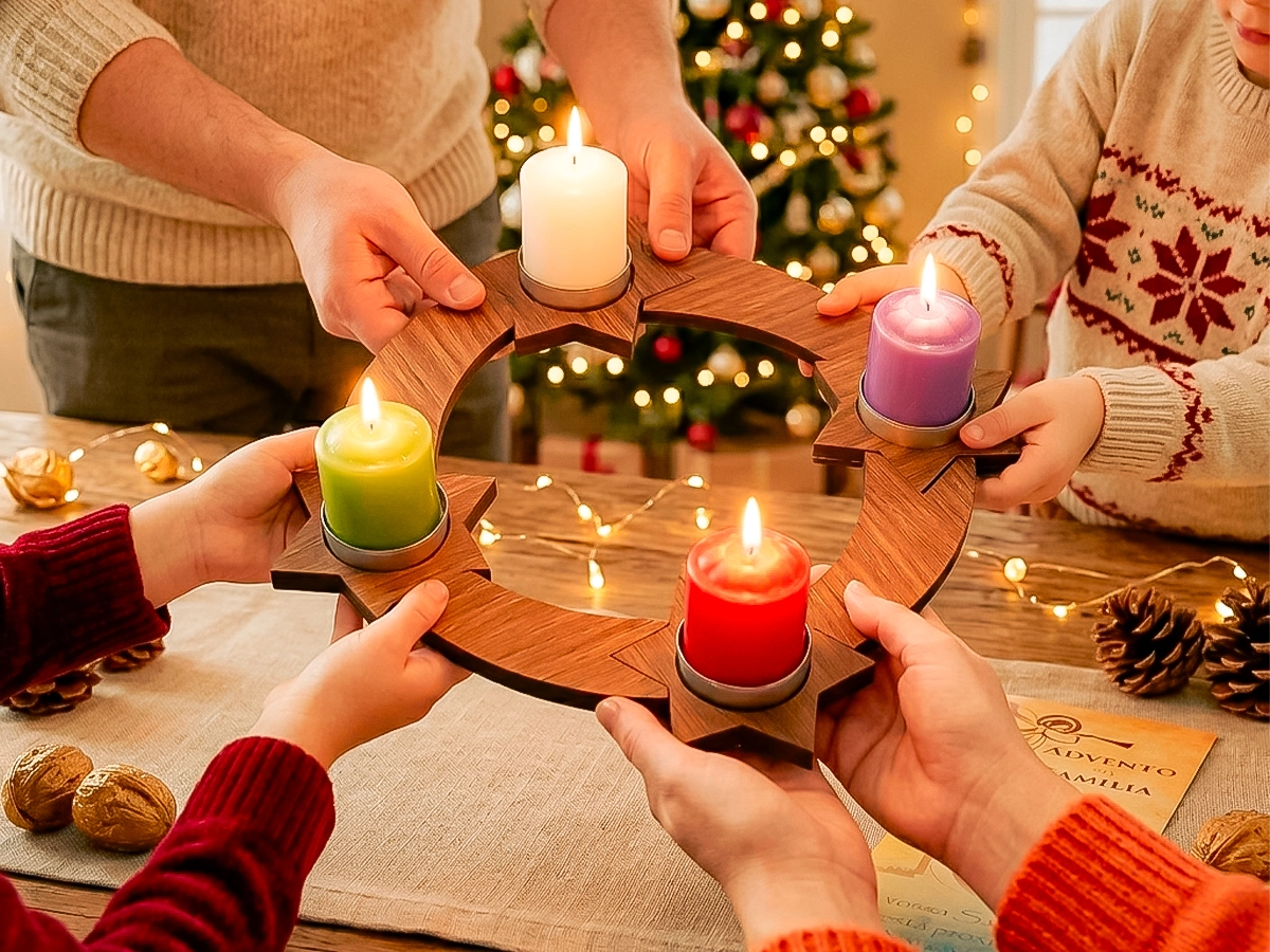 Coroa do Advento com quatro velas