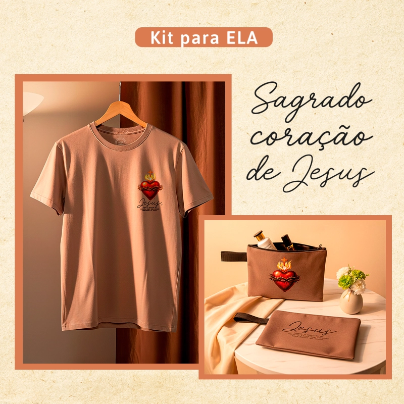Kit Sagrado Coração de Jesus - Para Ela