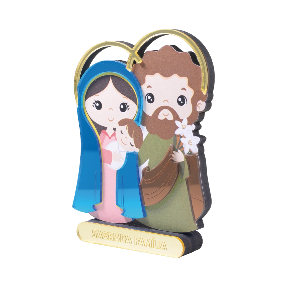 Adorno de Mesa Sagrada Família Infantil