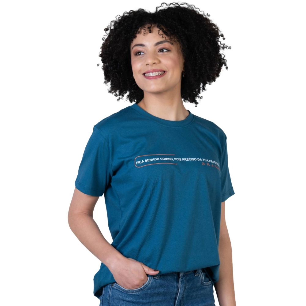 Baby Look Fica Senhor Comigo Baby Look Fica Senhor Comigo