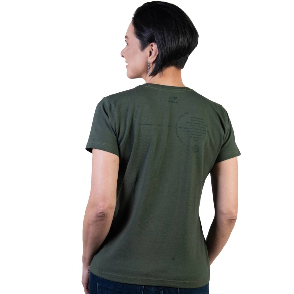 Baby Look Medalha das Duas Cruzes - Verde Militar Baby Look Medalha das Duas Cruzes - Verde Militar