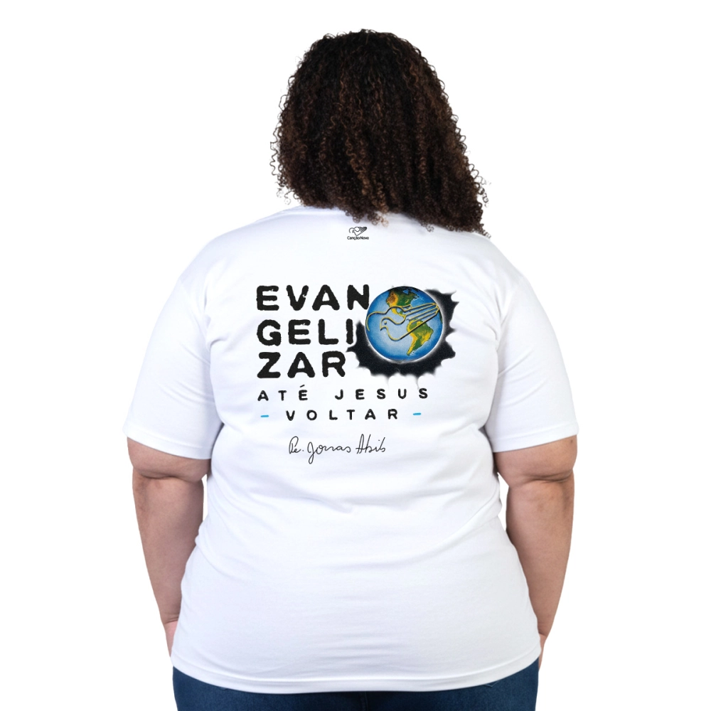 Baby Look Plus Size Evangelizar Até Jesus Voltar