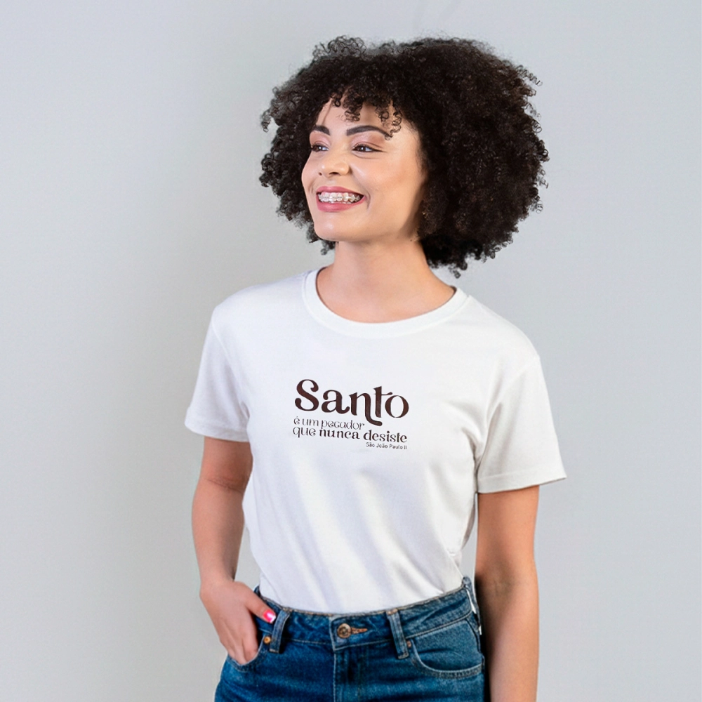 Baby Look Santo é um Pecador que Nunca Desiste
