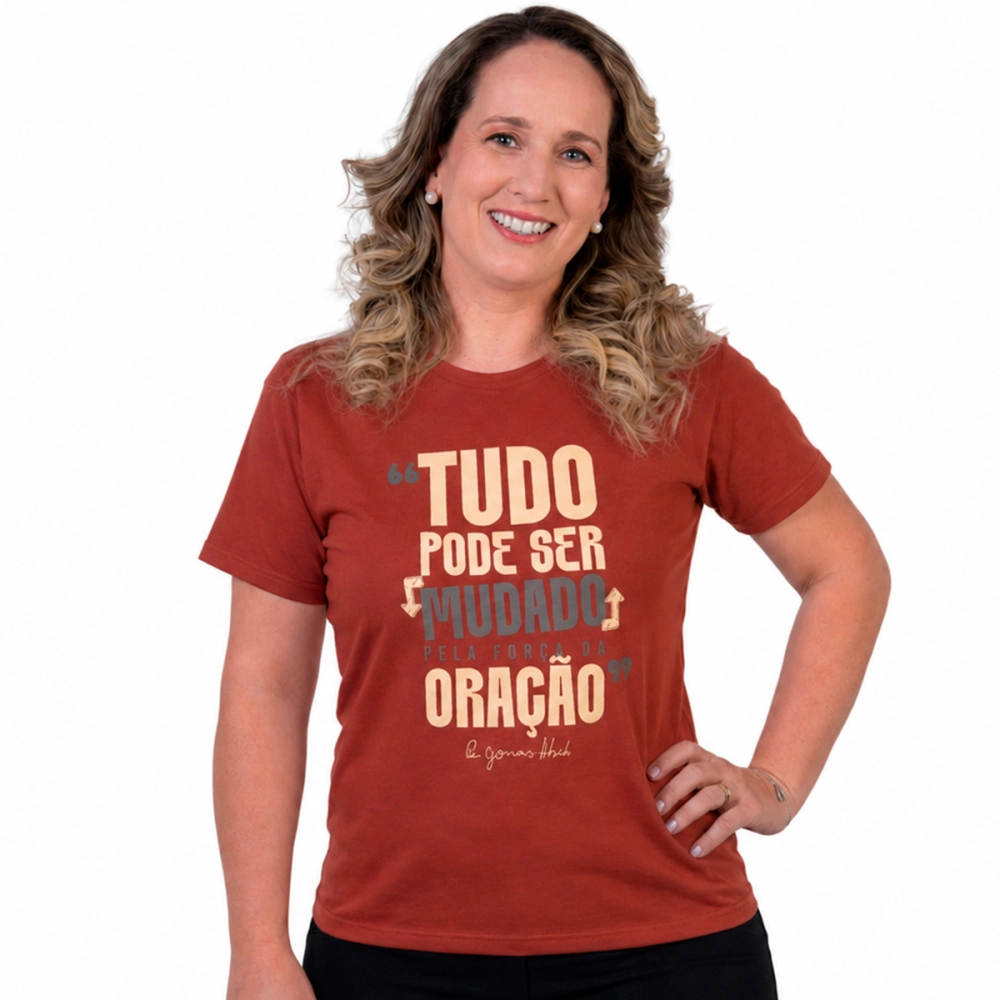 Baby Look Tudo Pode Ser Mudado Pela Força da Oração - Padre Jonas Abib Baby Look Tudo Pode Ser Mudado Pela Força da Oração - Padre Jonas Abib