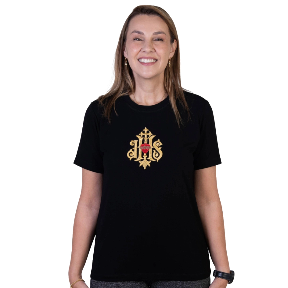Blusa Bordada Sagrado Coração de Jesus
