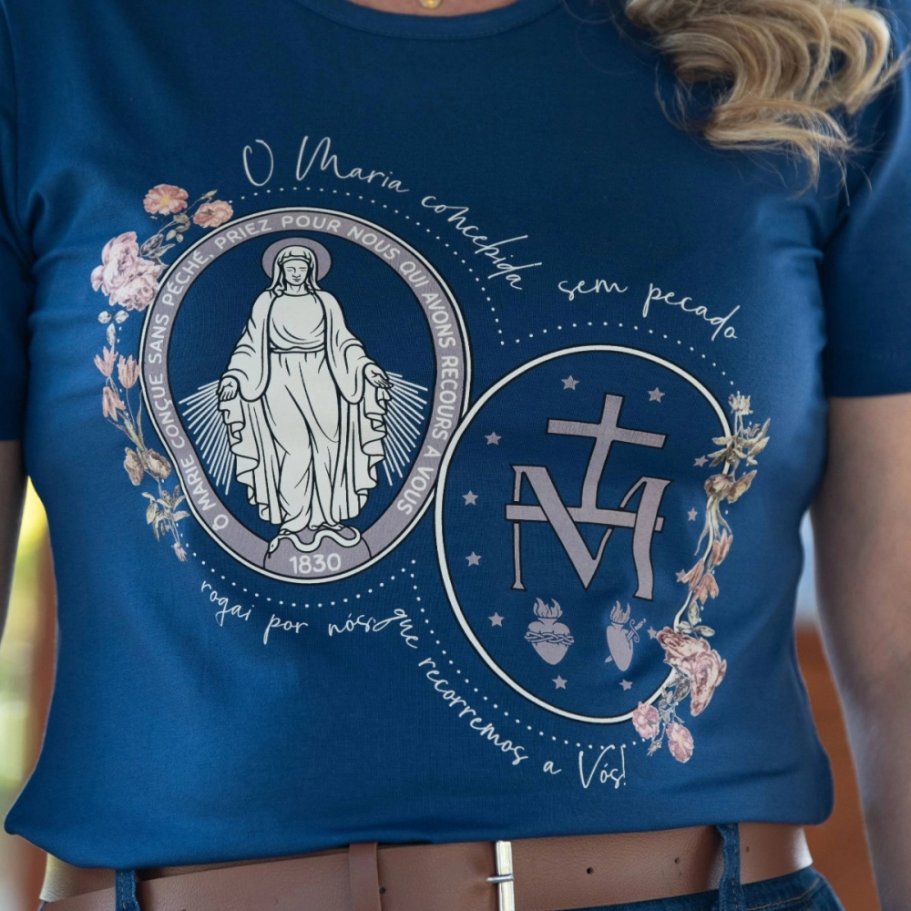 Blusa Medalha Nossa Senhora Das Graças Blusa Medalha Nossa Senhora Das Graças