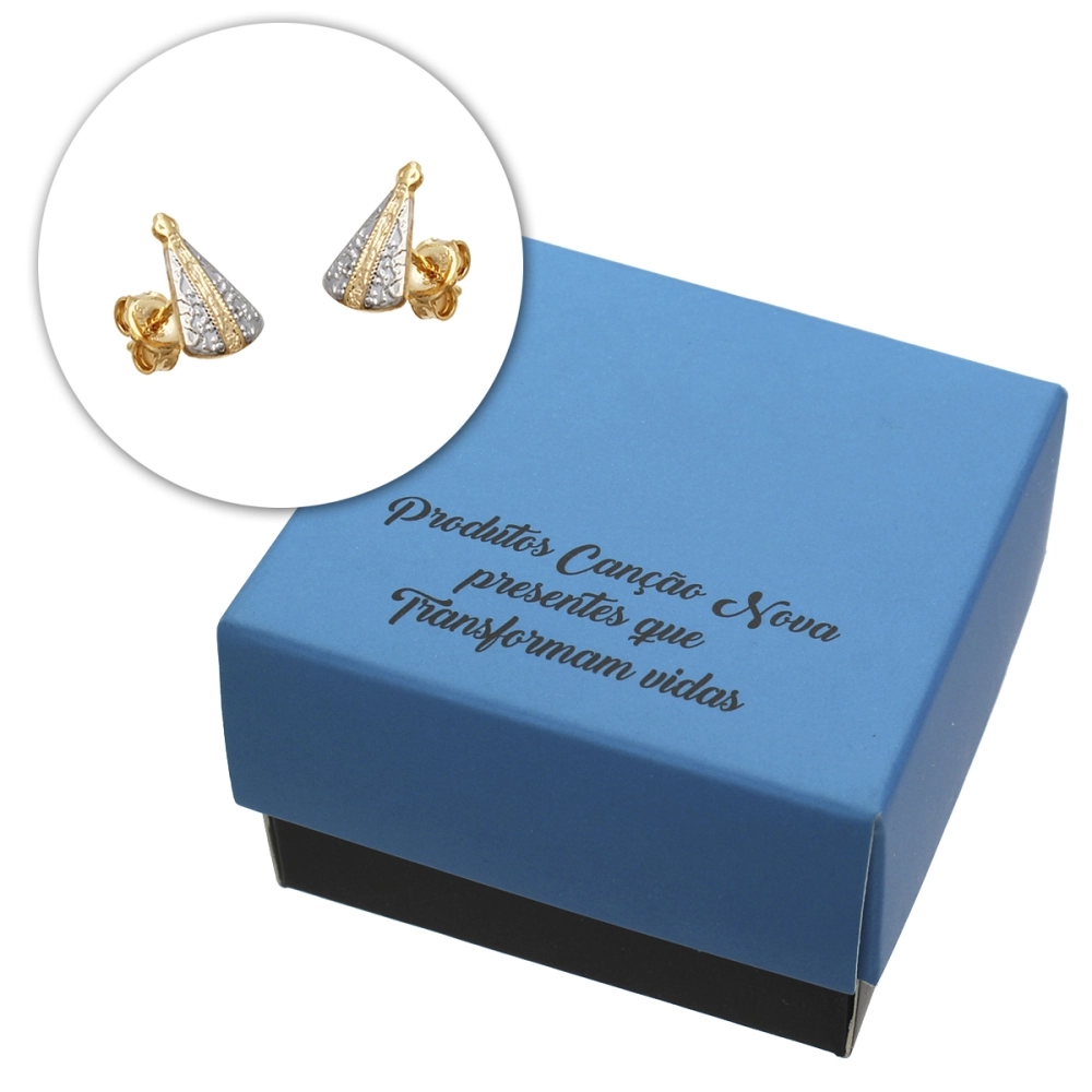 Brinco Nossa Senhora Aparecida - Semijoia