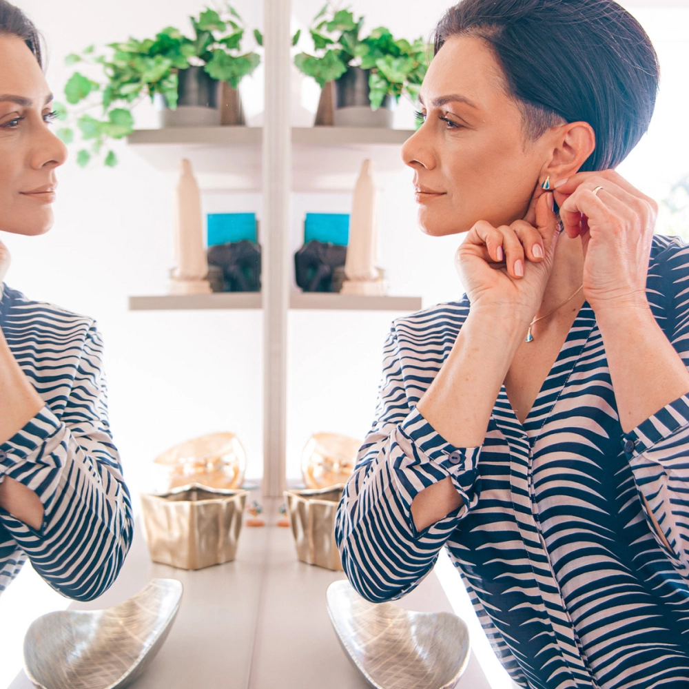 Brinco Prata Nossa Senhora Aparecida 12 mm