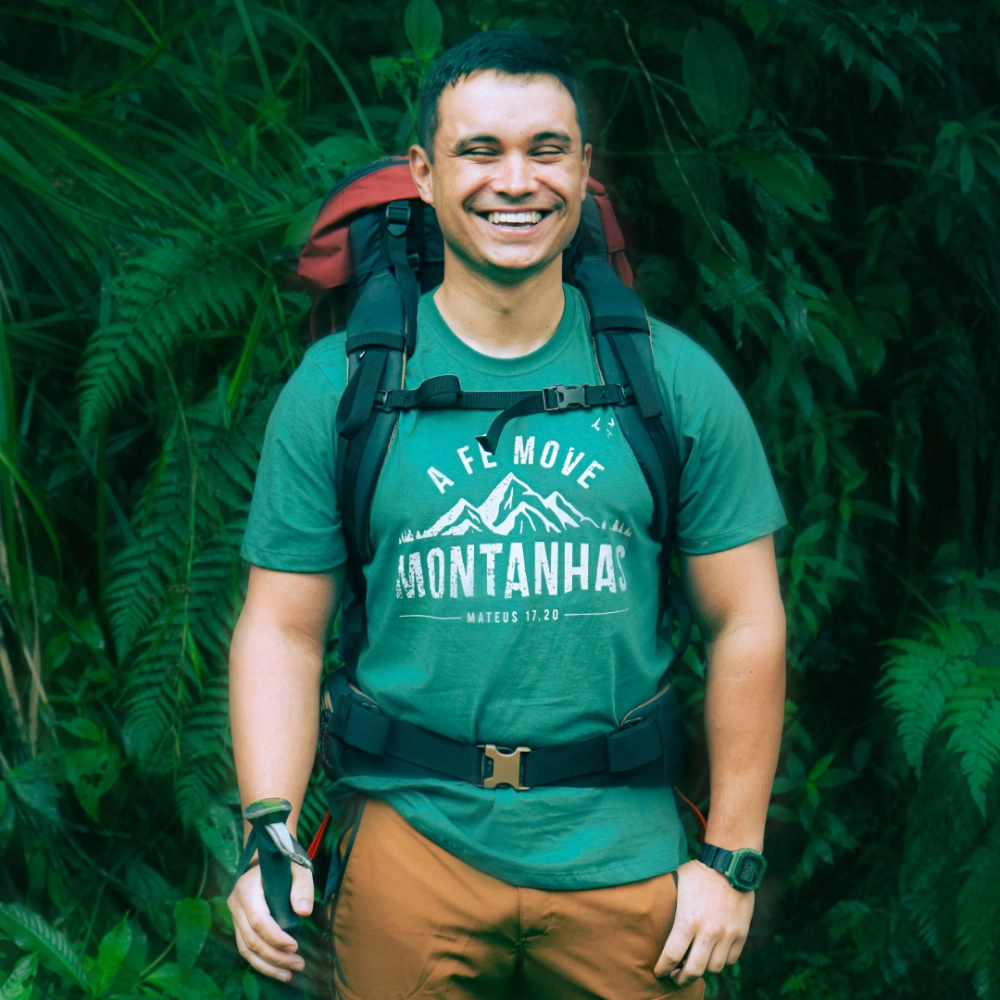 Camiseta A Fé Move Montanhas Camiseta A Fé Move Montanhas