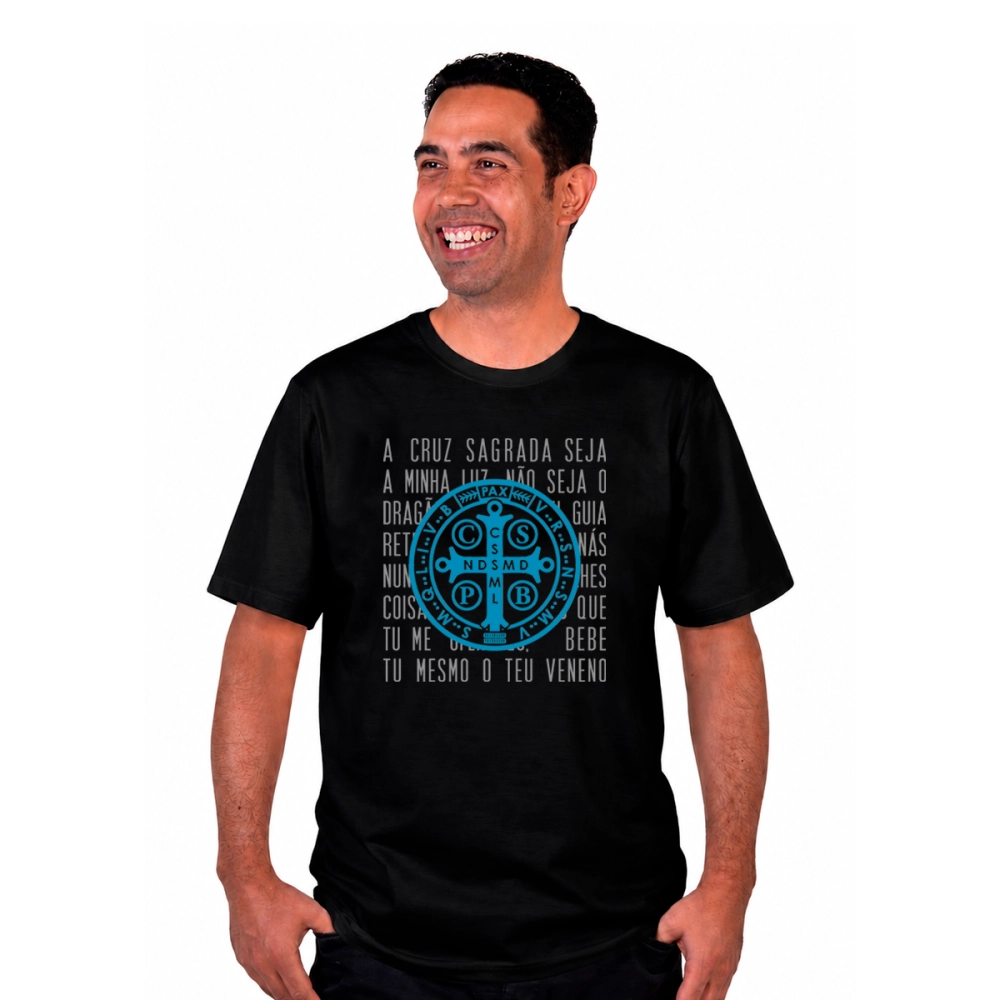 Camiseta Medalha de São Bento Camiseta Medalha de São Bento