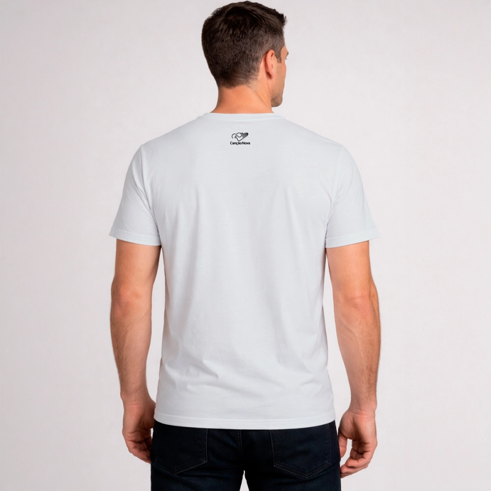 Camiseta Slim São Miguel Arcanjo - Cinza Cloud