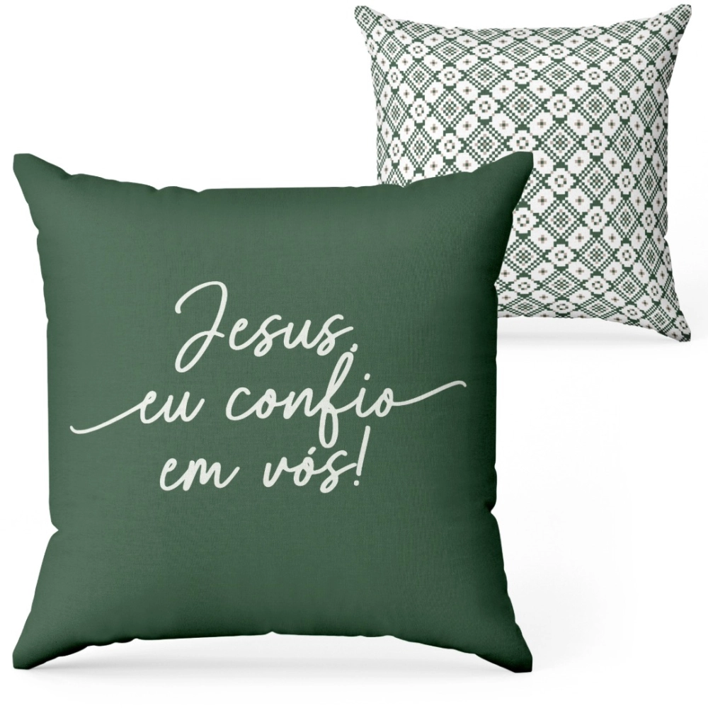 Capa de Almofada Jesus, Eu Confio em Vós Capa de Almofada Jesus, Eu Confio em Vós
