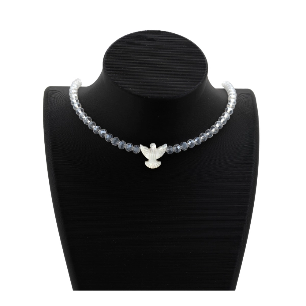 Chocker Espírito Santo Madrepérola e Cristal Chocker Espírito Santo Madrepérola e Cristal