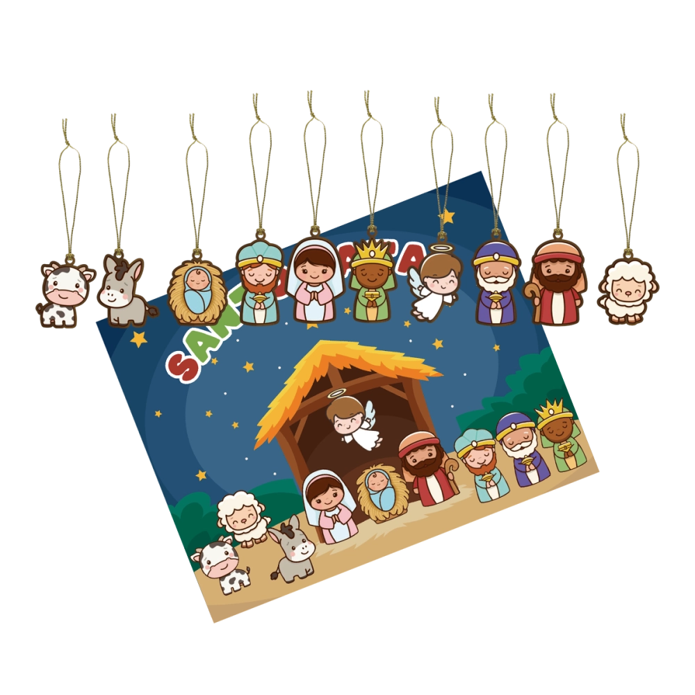 Conjunto Pingente Para Árvore Santo Natal
