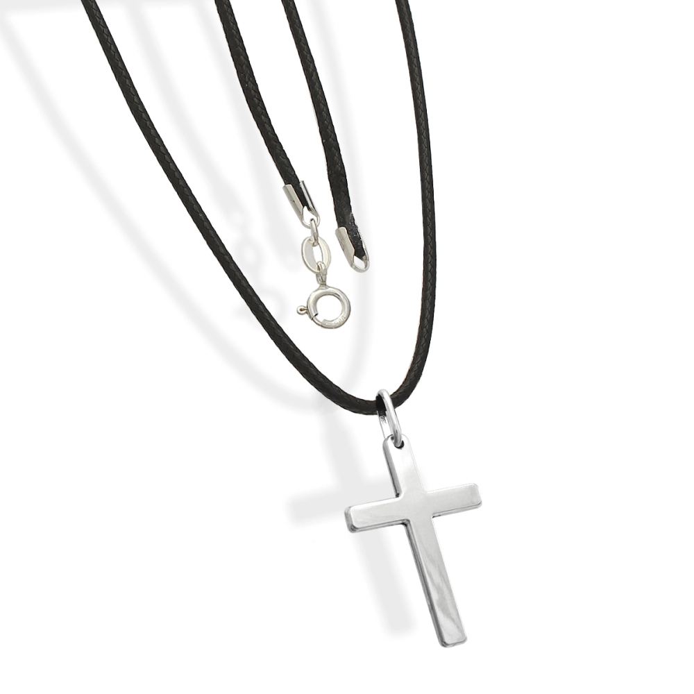 Cordão com Cruz em Prata