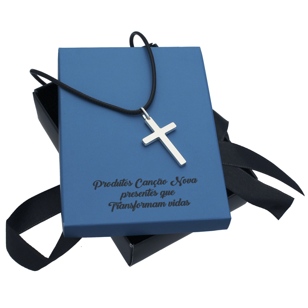 Cordão com Cruz em Prata