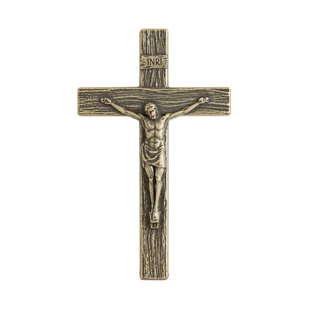 Crucifixo de Metal - Ouro Velho 9 cm Crucifixo de Metal - Ouro Velho 9 cm