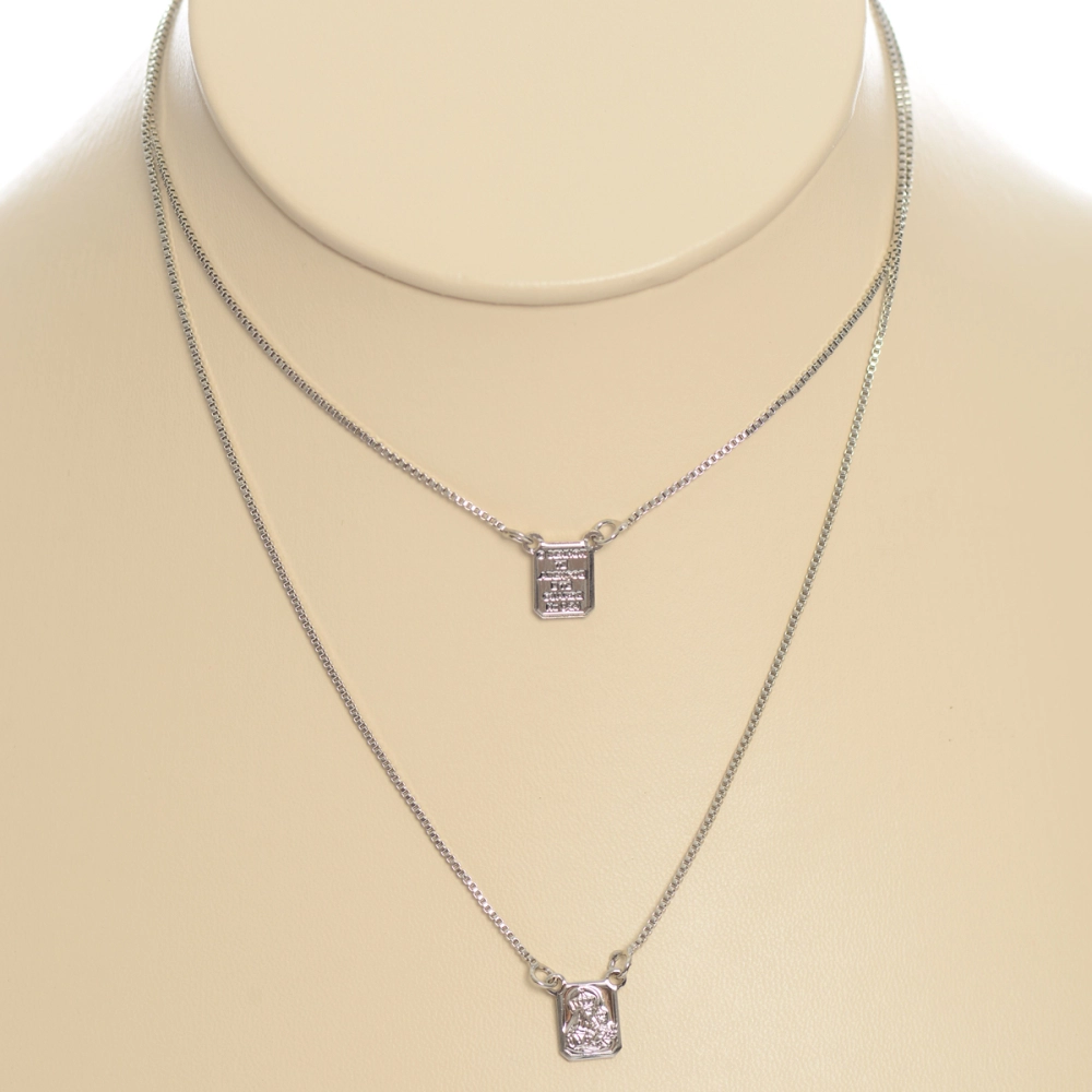 Escapulário Nossa Senhora do Carmo Níquel