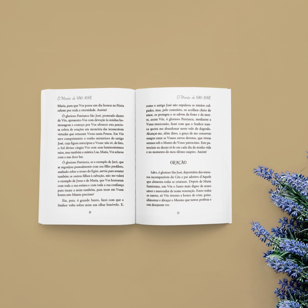 Livreto de São José com Manto Livreto de São José com Manto