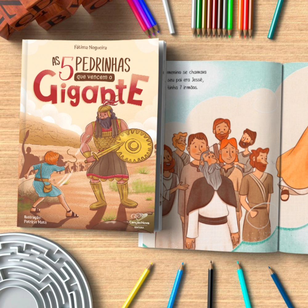 Livro As Cinco Pedrinhas que Vence o Gigante Livro As Cinco Pedrinhas que Vence o Gigante