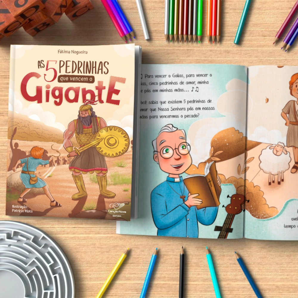 Livro As Cinco Pedrinhas que Vence o Gigante Livro As Cinco Pedrinhas que Vence o Gigante