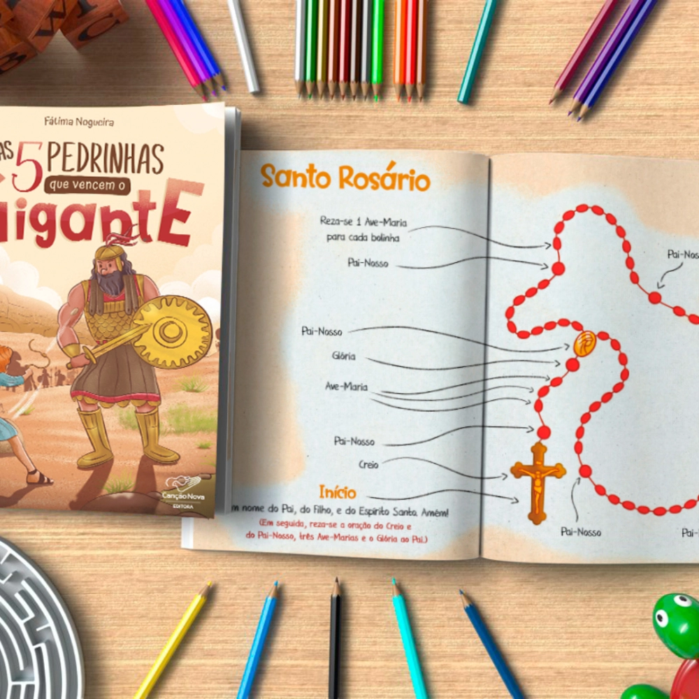 Livro As Cinco Pedrinhas que Vence o Gigante Livro As Cinco Pedrinhas que Vence o Gigante