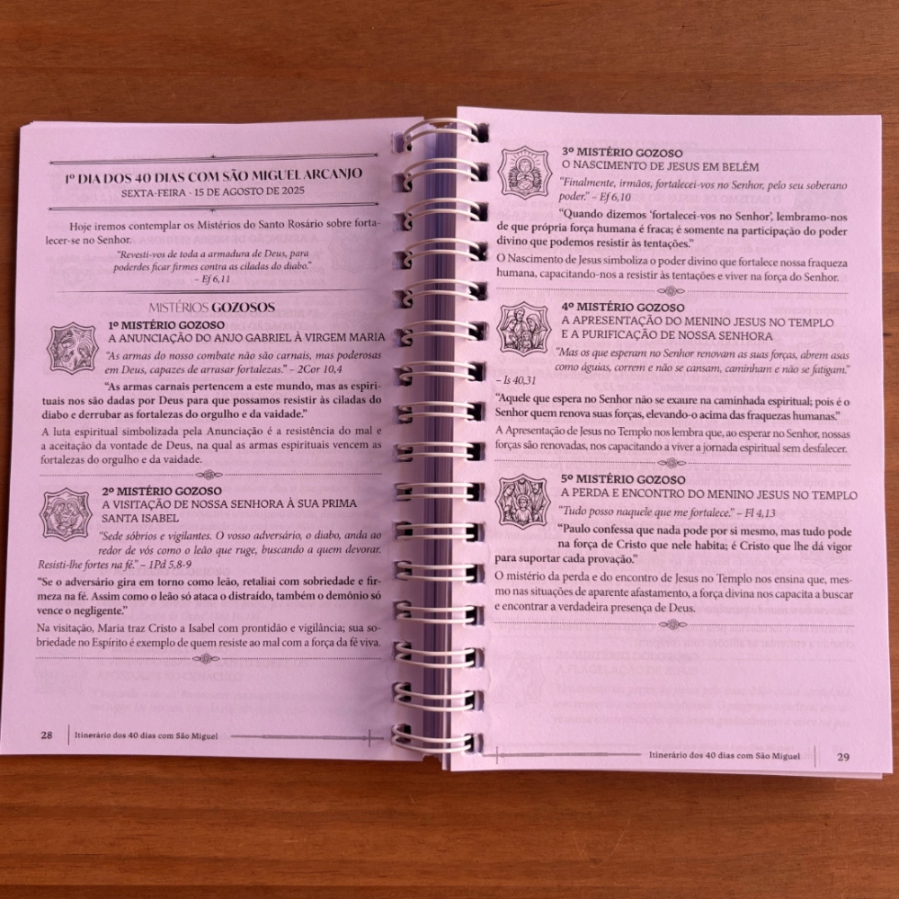 Livro Itinerário dos 40 Dias com São Miguel Arcanjo
