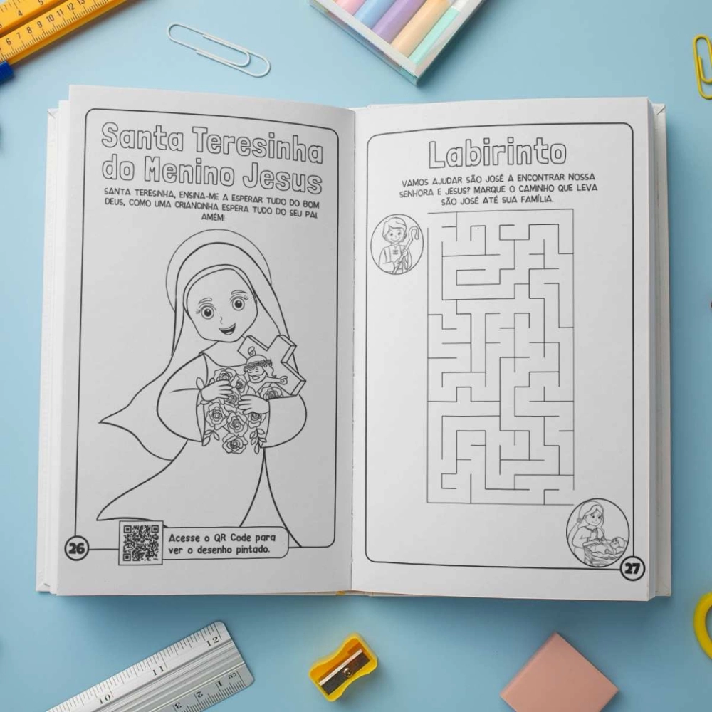 Livro Santos para Colorir Livro Santos para Colorir