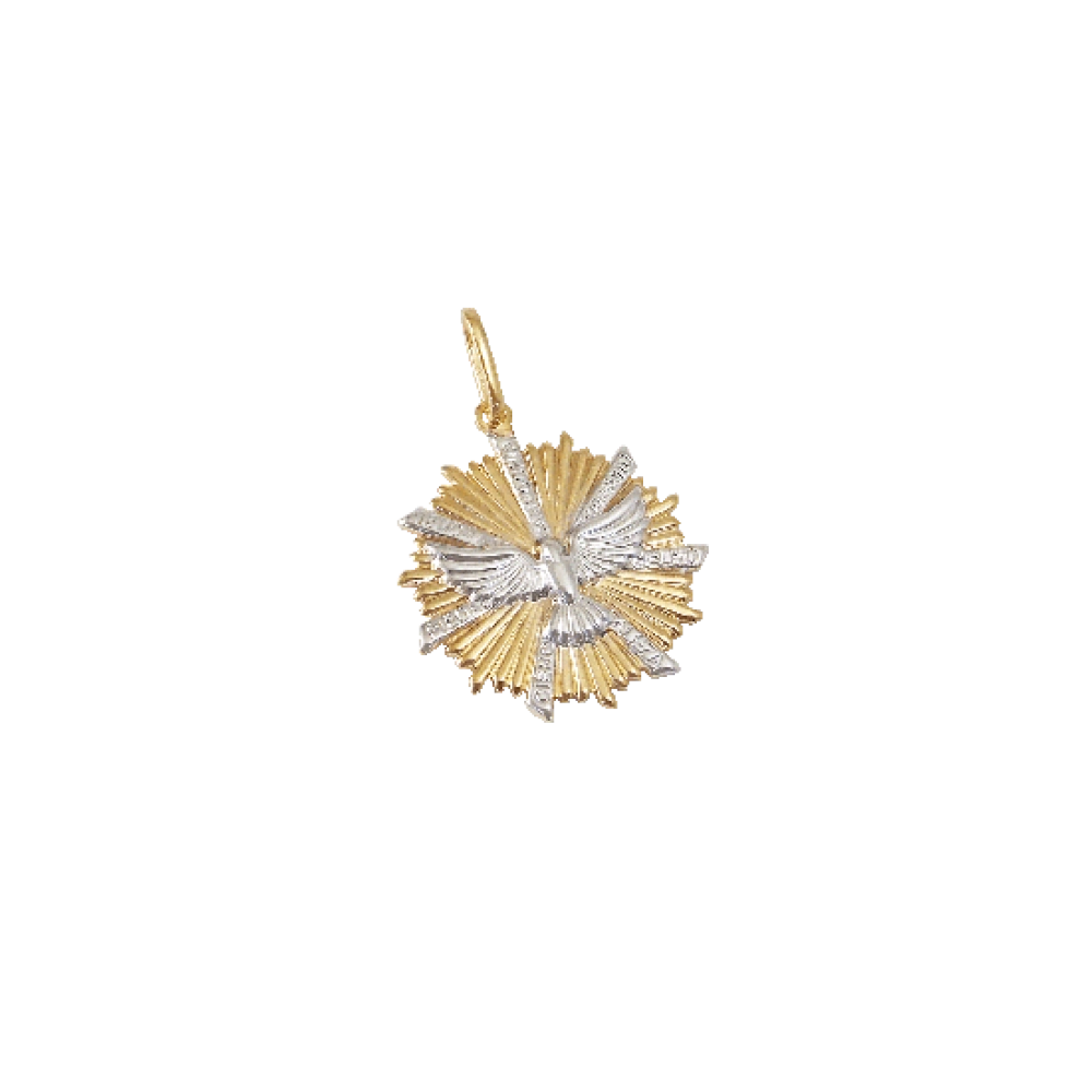 Pingente Espírito Santo 25 mm com Raios e Dizeres Pingente Espírito Santo 25 mm com Raios e Dizeres