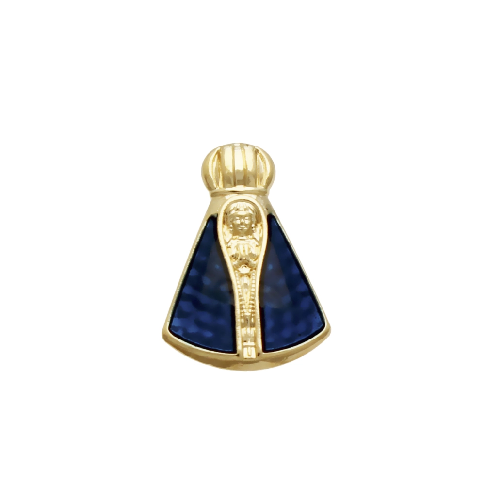 Pingente Nossa  Senhora Aparecida Manto Azul - Semijoia