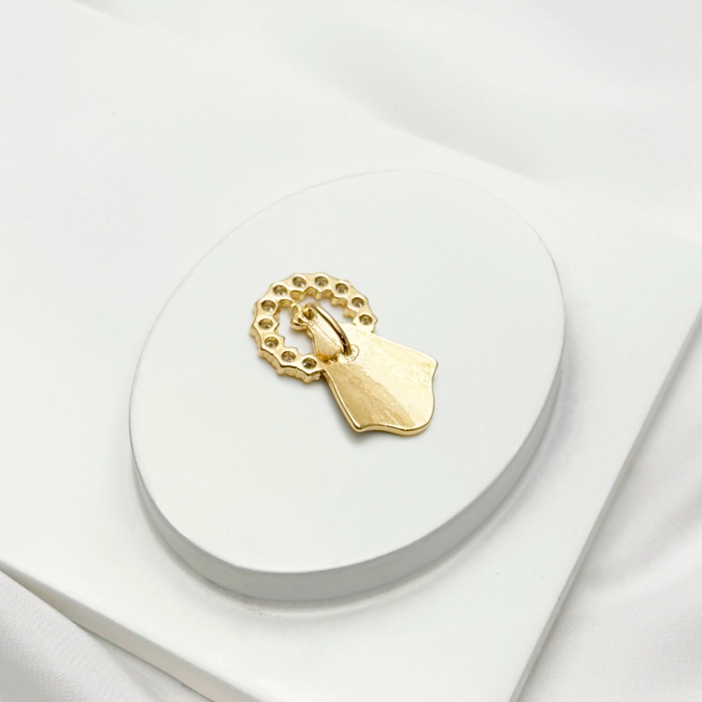 Pingente Nossa Senhora Aparecida Silhueta com Zircônia  - Semijoia Pingente Nossa Senhora Aparecida Silhueta com Zircônia  - Semijoia