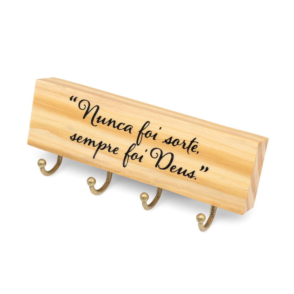 Porta Chaves Nunca Foi Sorte, Sempre Foi Deus Porta Chaves Nunca Foi Sorte, Sempre Foi Deus