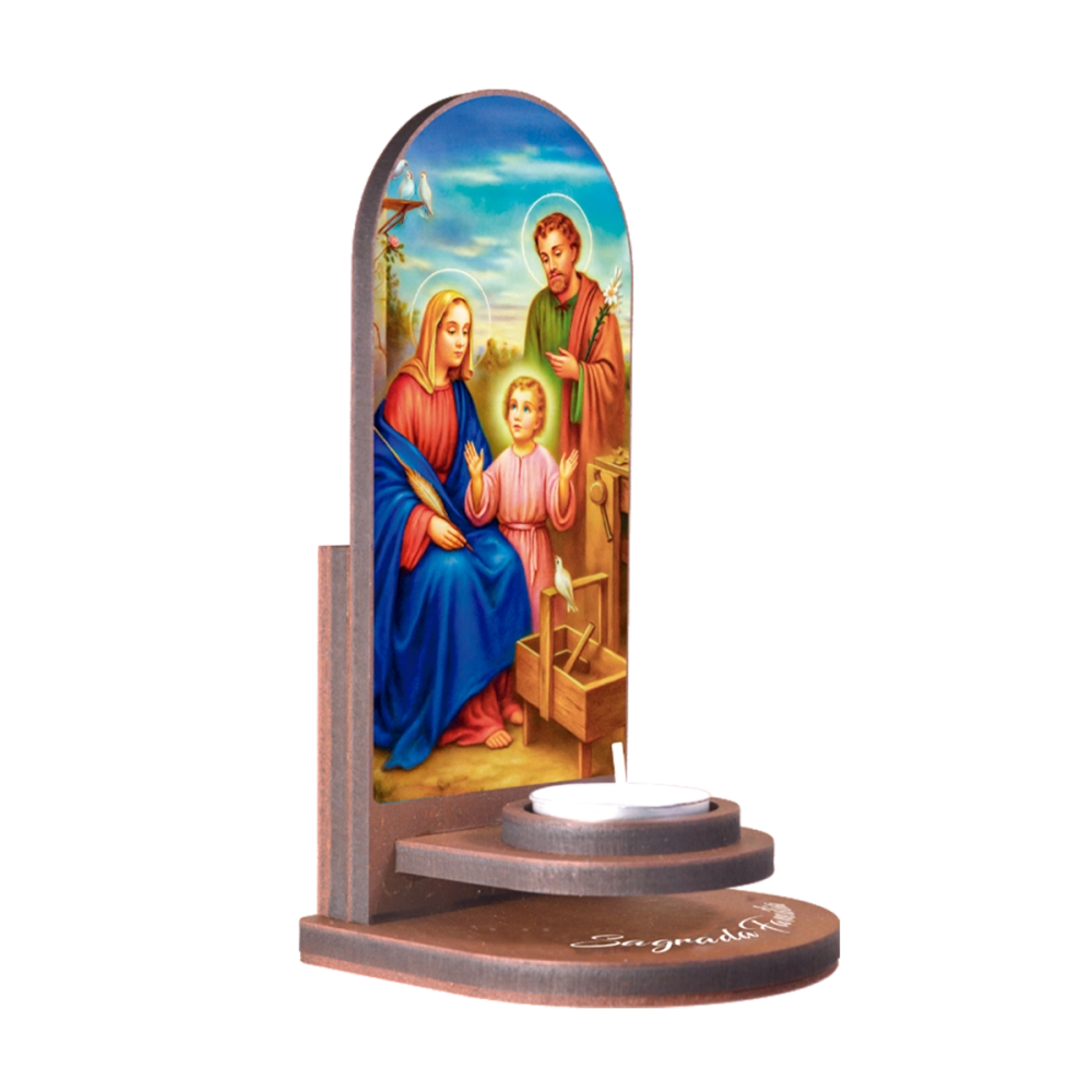 Porta Velas com Intenções Sagrada Família