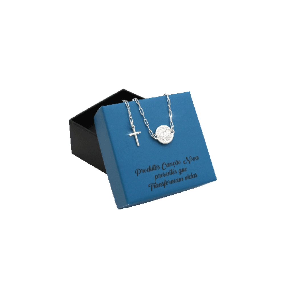 Pulseira Cartier Prata Medalha de São Bento 11 mm Pulseira Cartier Prata Medalha de São Bento 11 mm