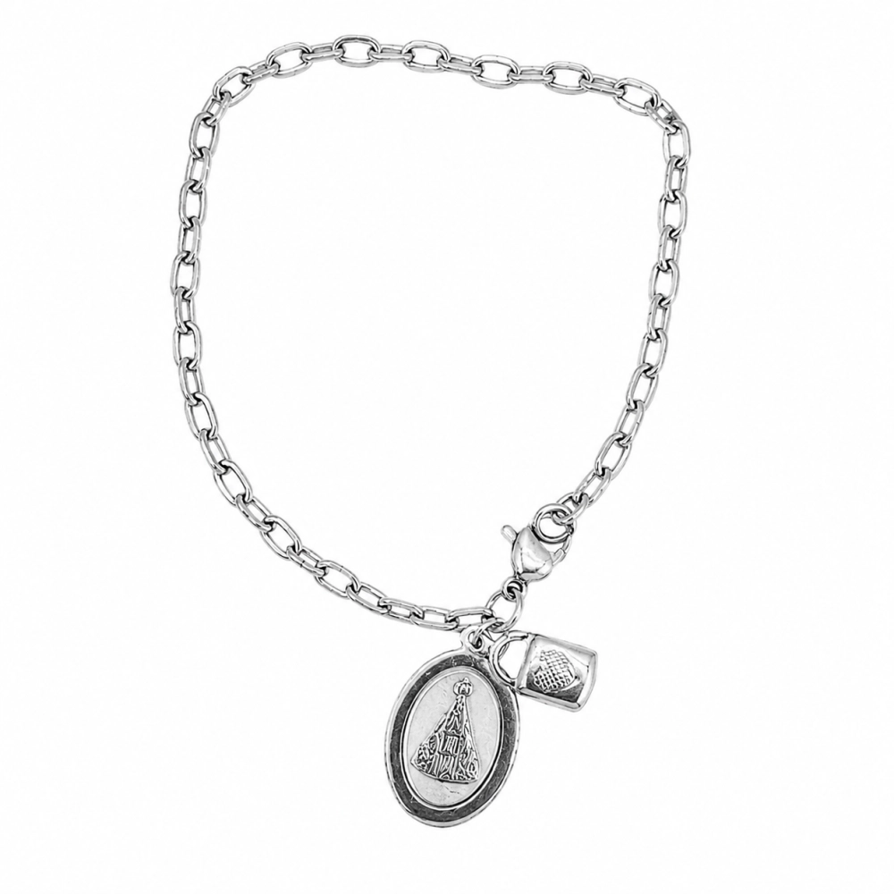 Pulseira Consagração Nossa Senhora Aparecida - Inox