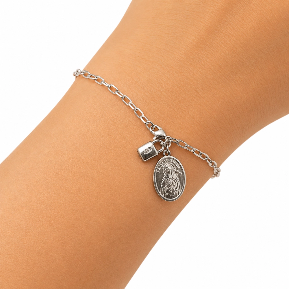 Pulseira Consagração Santa Teresinha - Inox Pulseira Consagração Santa Teresinha - Inox